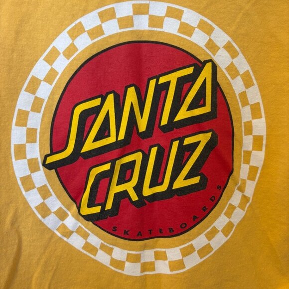 SANTA CRUZ long sleeved shirt Yellow Skateboard Size: Small - Picture 8 of 8